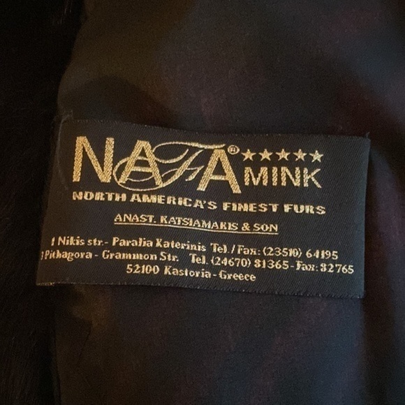 Fur coat black Dimond 100% genuine fur Mink high quality coat size -42 US M-L - Picture 10 of 16